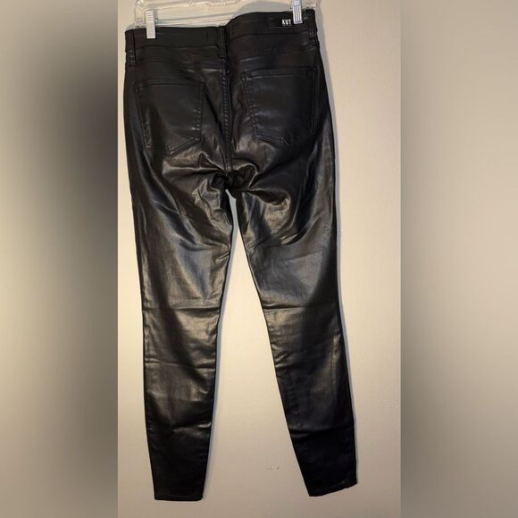 Kut from the Kloth “Mia High Rise Skinny” Button Fly Faux Leather Pants Sz 6 #72 - Picture 8 of 9